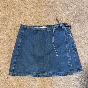 Denim Wrap Skirt